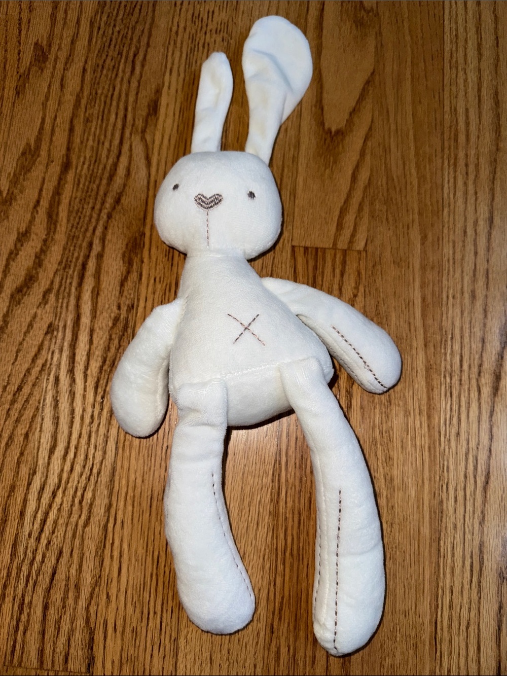 White Plush Bunny Soft Toy - Cozy Snuggle Buddy